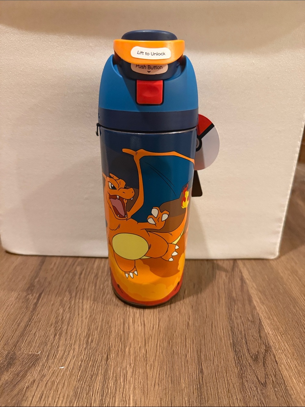 Pokemon Charizard Insulated Bottle - Blue and Orange